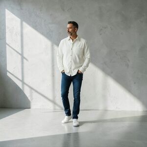 32 DEGREES HEAT Off-White Button-Down Overshirt - Size XL